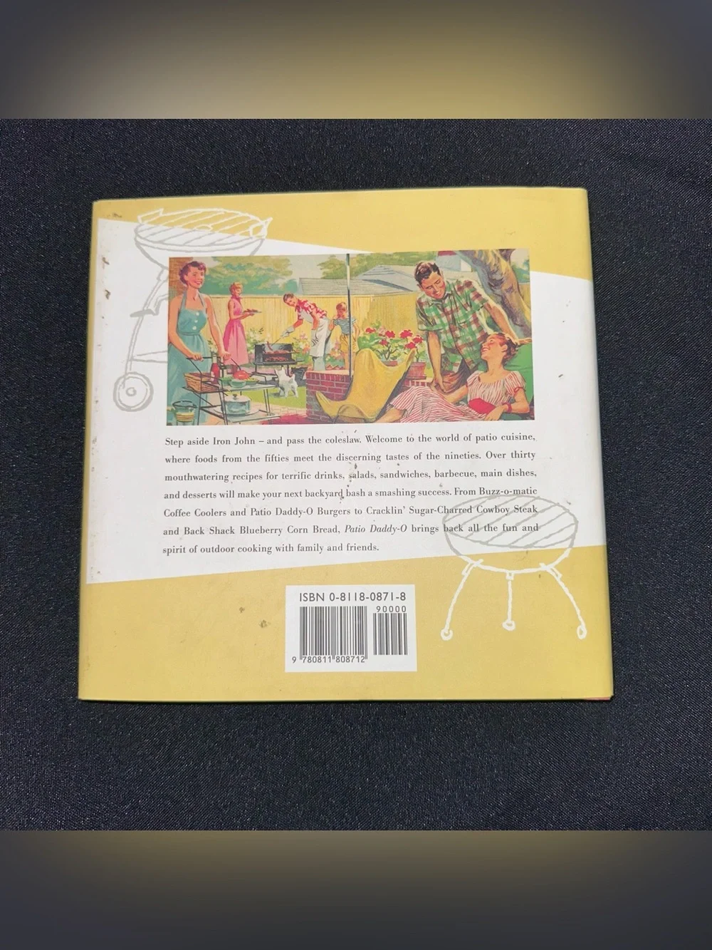 Patio Daddy-O Cookbook hardback book with dust Cover retro recipes & pictures